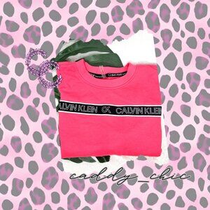 Calvin Klein Performance Cropped Sweatshirt Pink Size Large